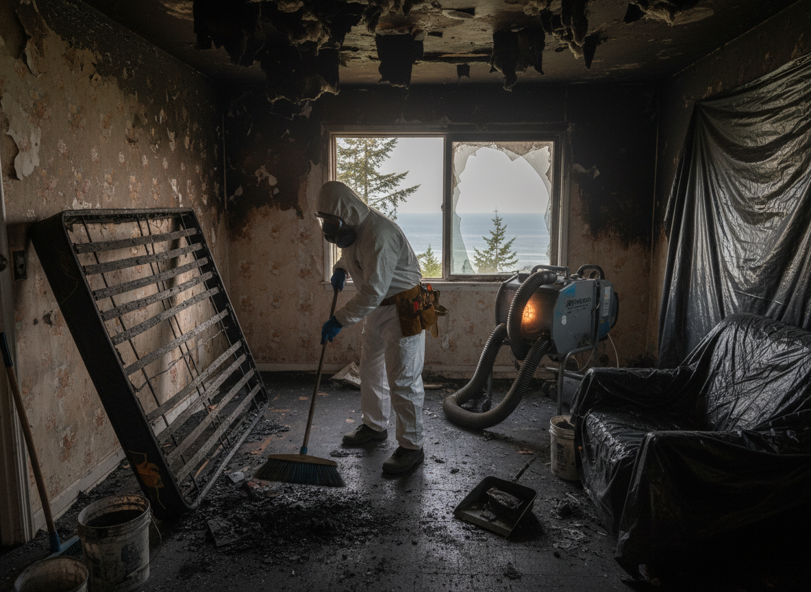 Bedroom Fire Damage Cleanup in Camano Island, WA