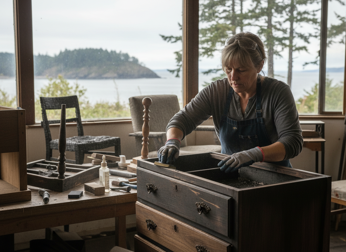 Fire-damaged Furniture Restoration in Camano Island, WA