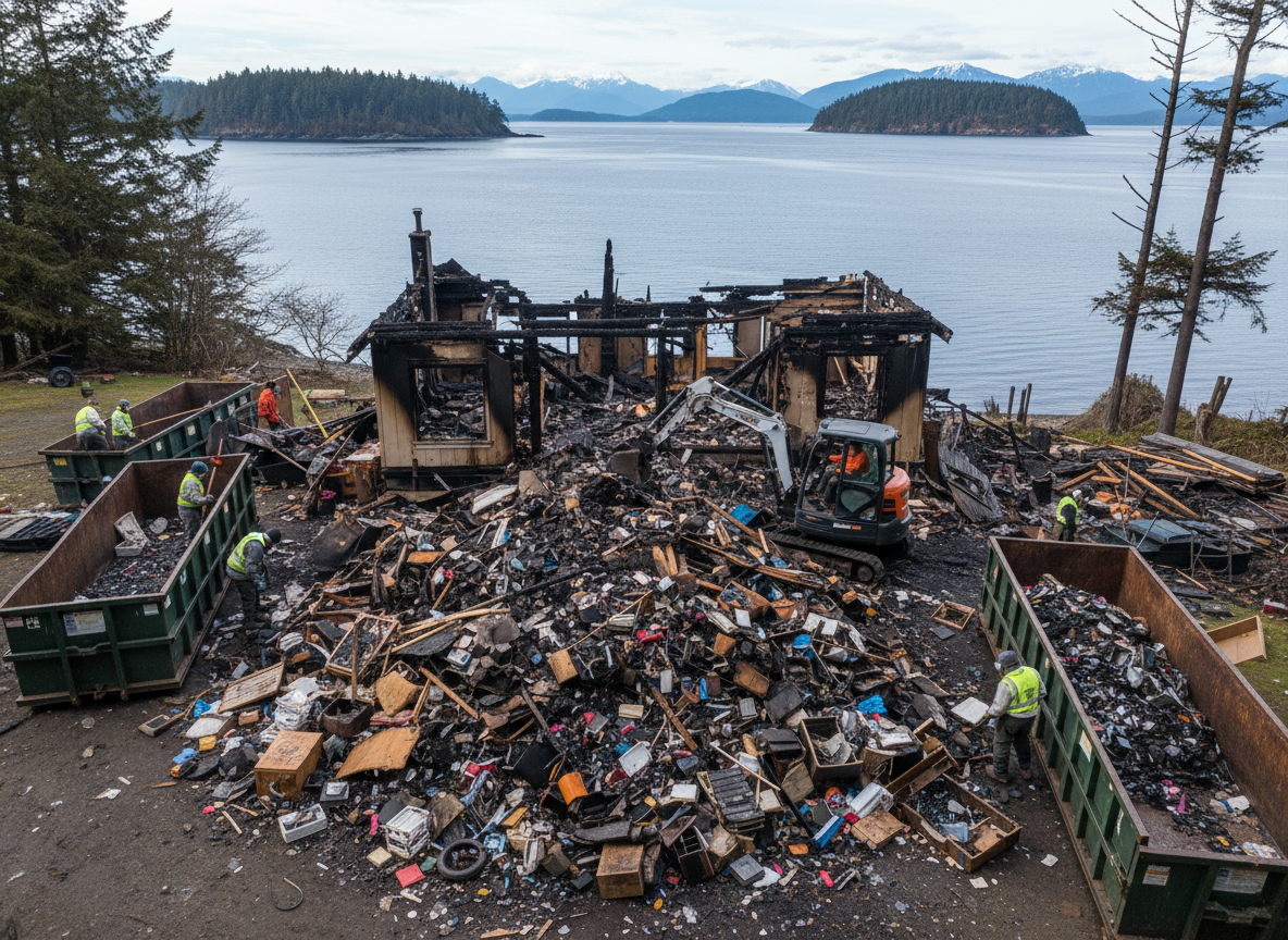 Hoarding Cleanup After Fire in Camano Island, WA